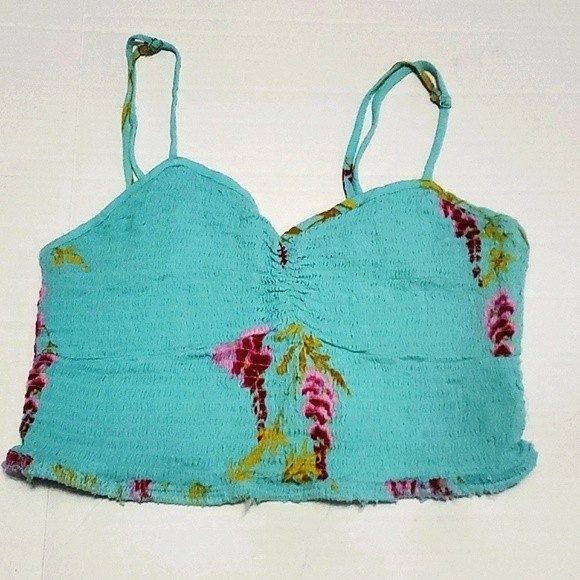 HOST PICK Intimately Free People Boho Tropical Floral Bralette Crop Top - Picture 1 of 8